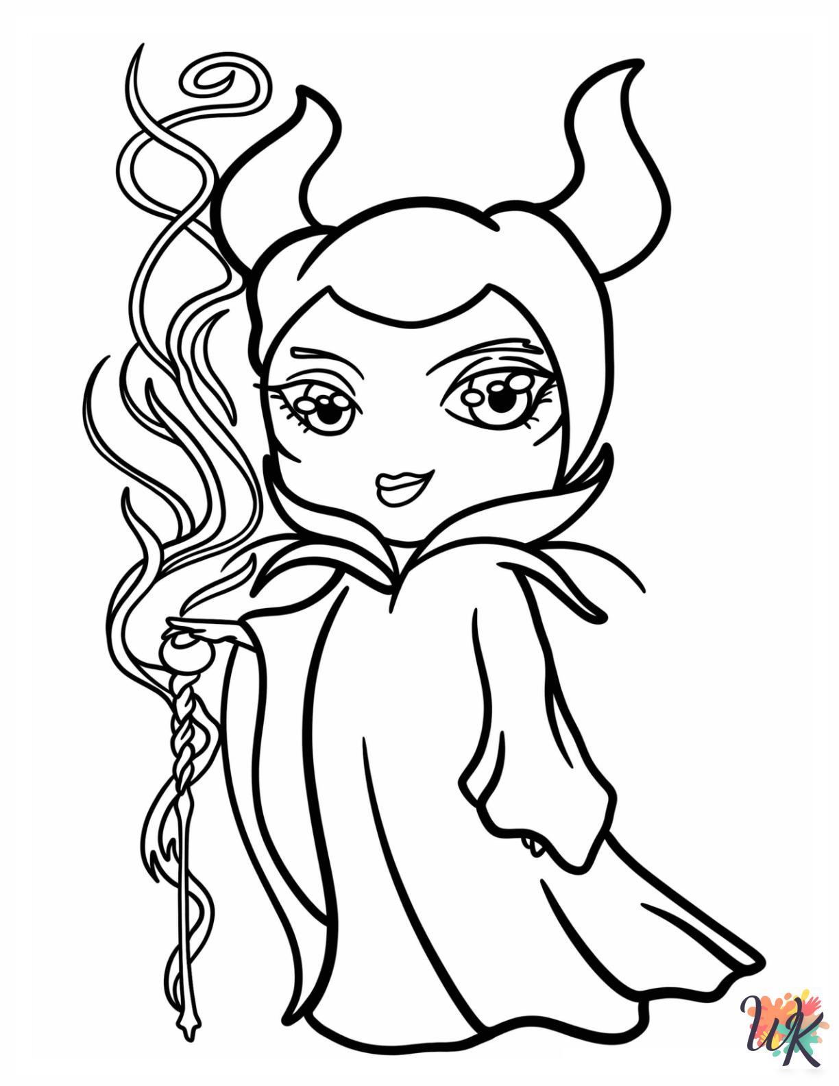 free Maleficent coloring pages for kids