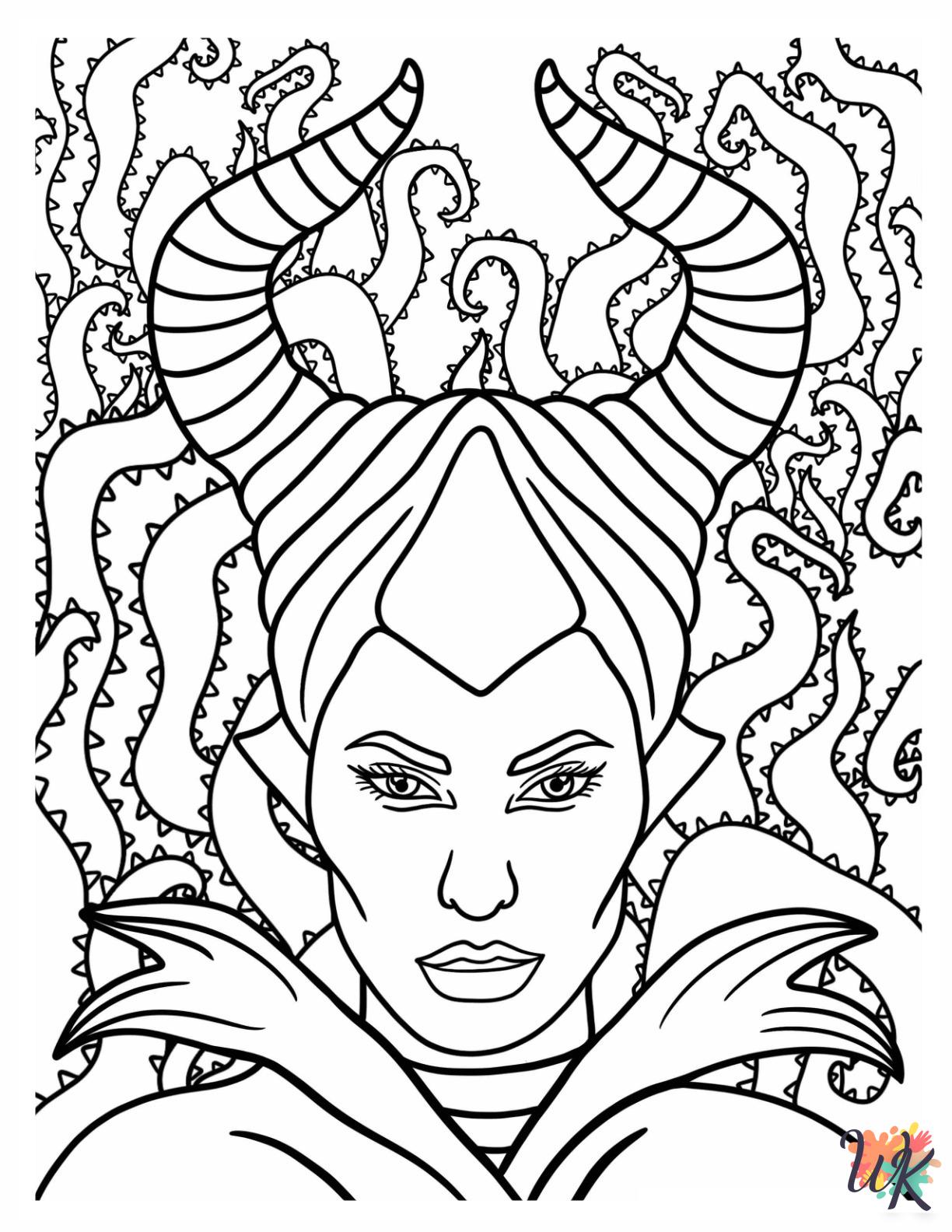 grinch cute Maleficent coloring pages
