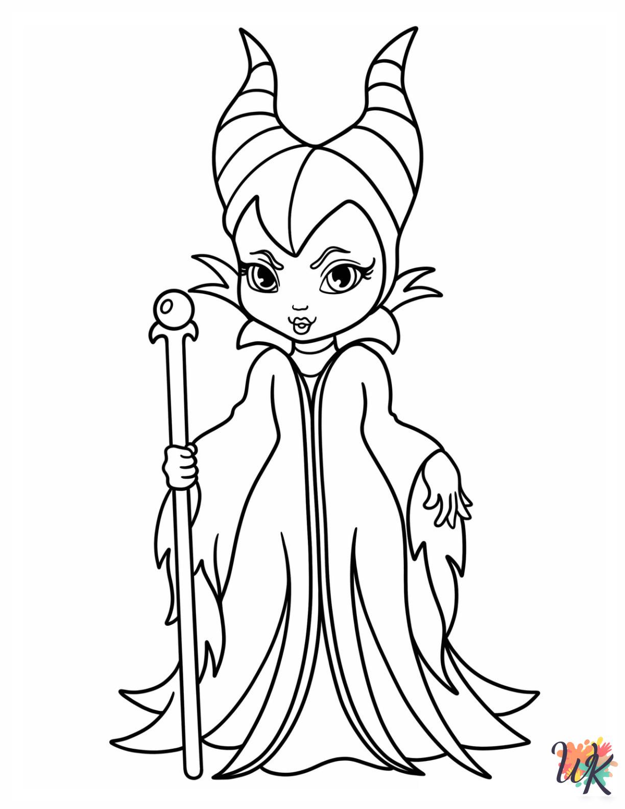 old-fashioned Maleficent coloring pages