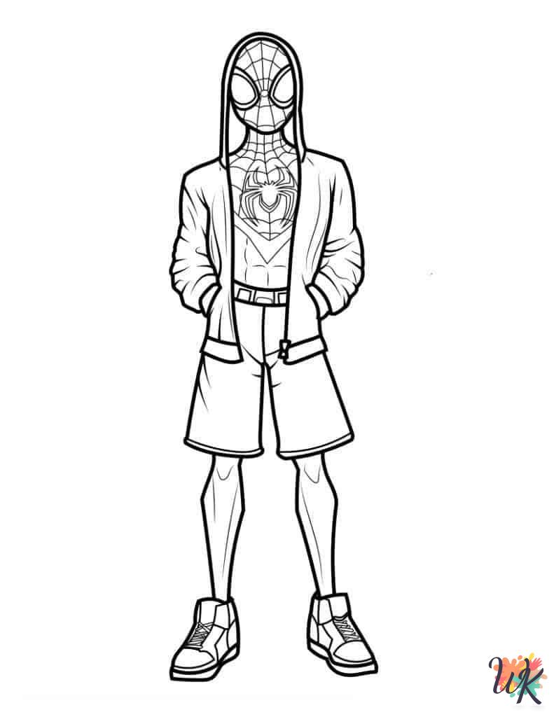 free printable Miles Morales coloring pages for adults