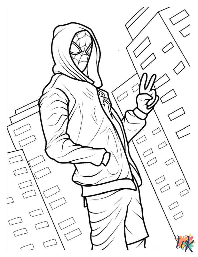 free Miles Morales printable coloring pages 1