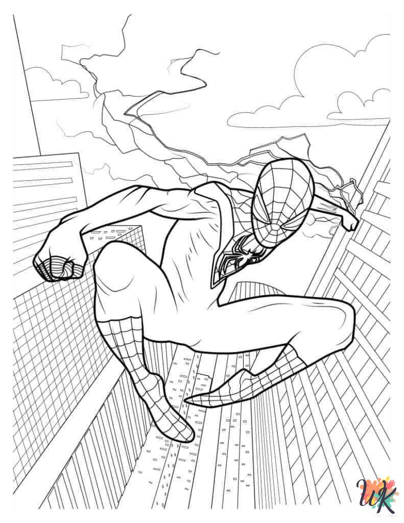 free adult Miles Morales coloring pages