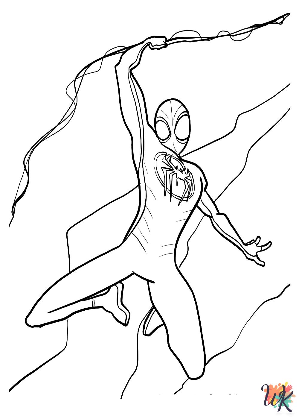 free adult Miles Morales coloring pages