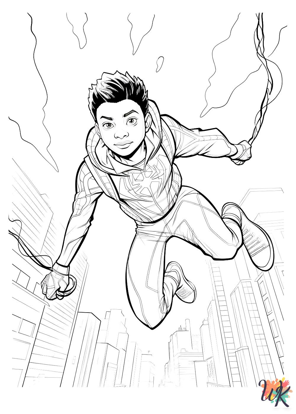 easy Miles Morales coloring pages