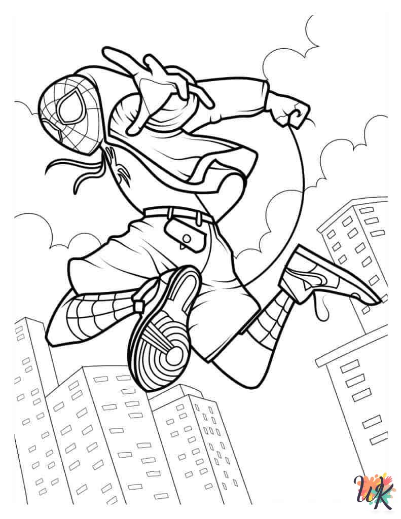 Miles Morales ornaments coloring pages