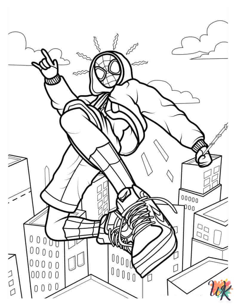 printable Miles Morales coloring pages