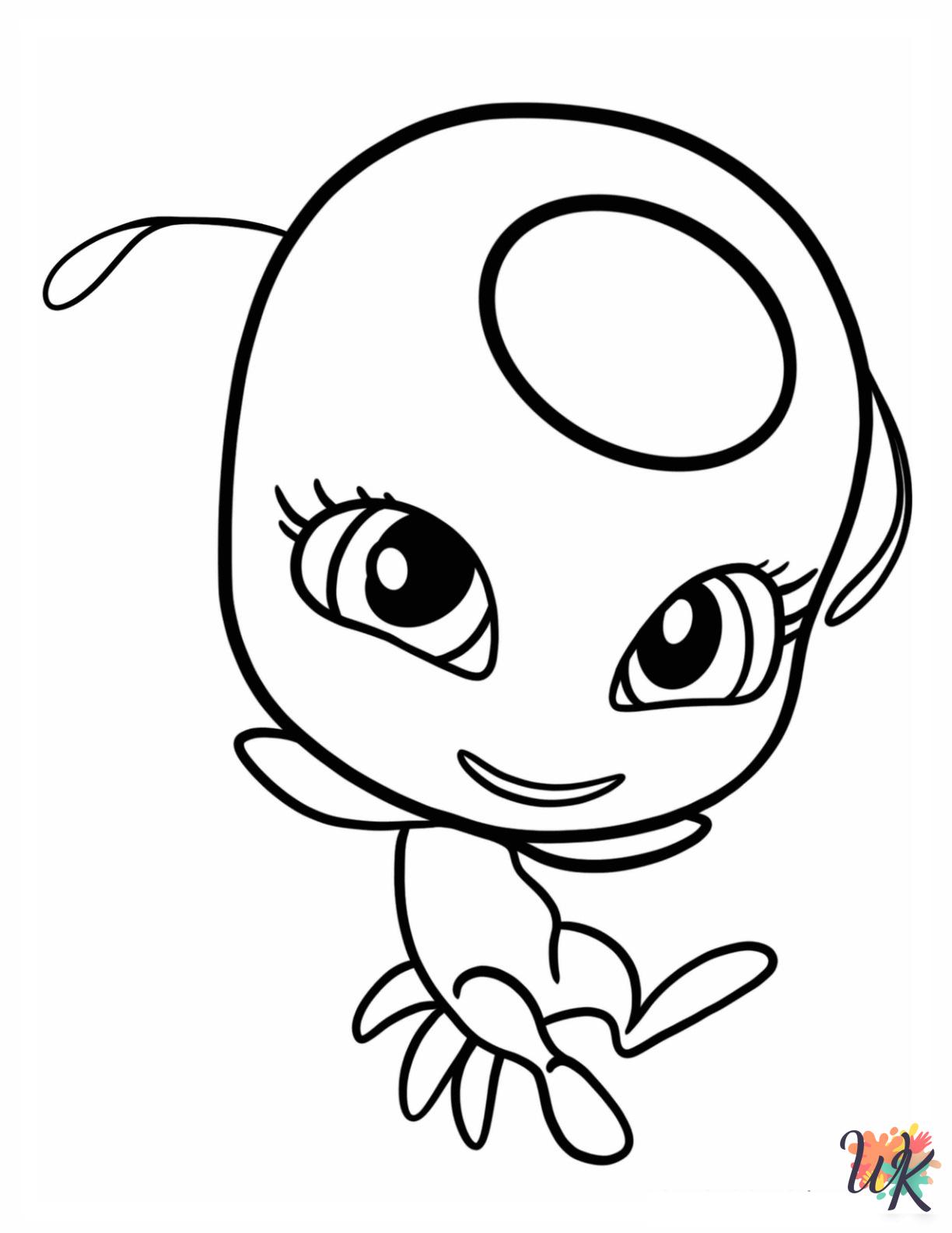 free printable Miraculous Ladybug coloring pages for adults
