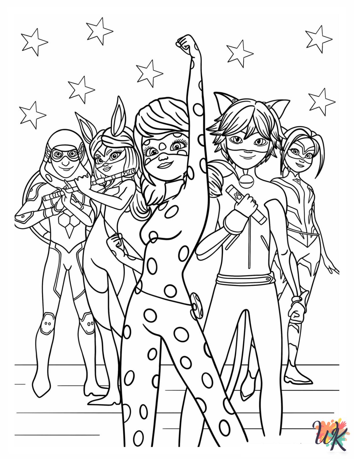 hard Miraculous Ladybug coloring pages