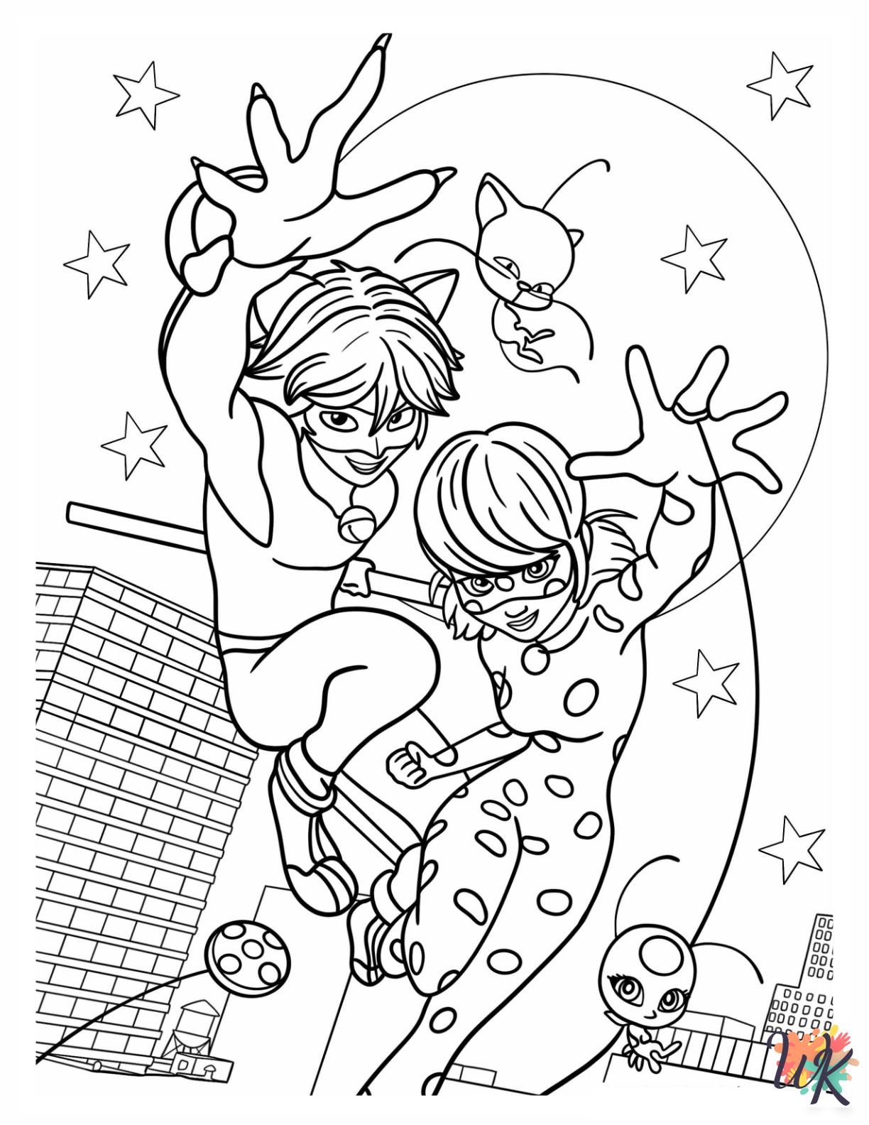 grinch cute Miraculous Ladybug coloring pages