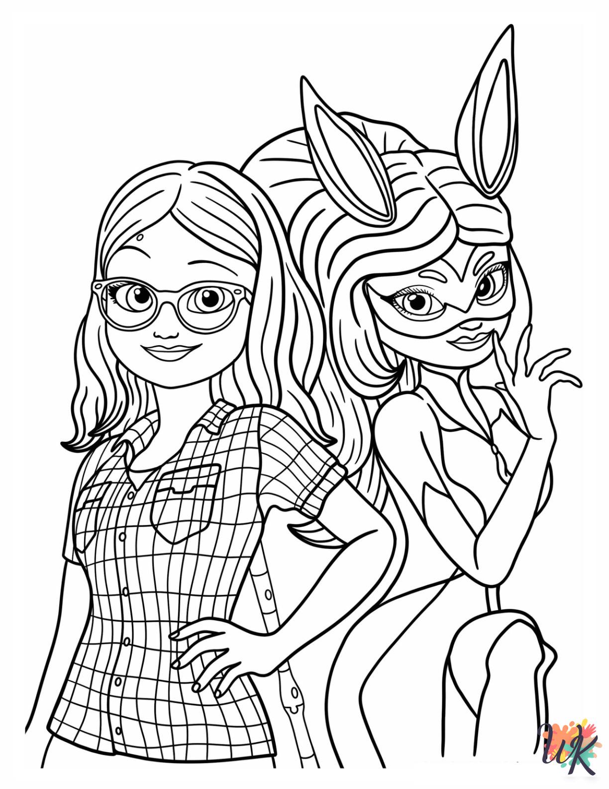 Miraculous Ladybug ornament coloring pages