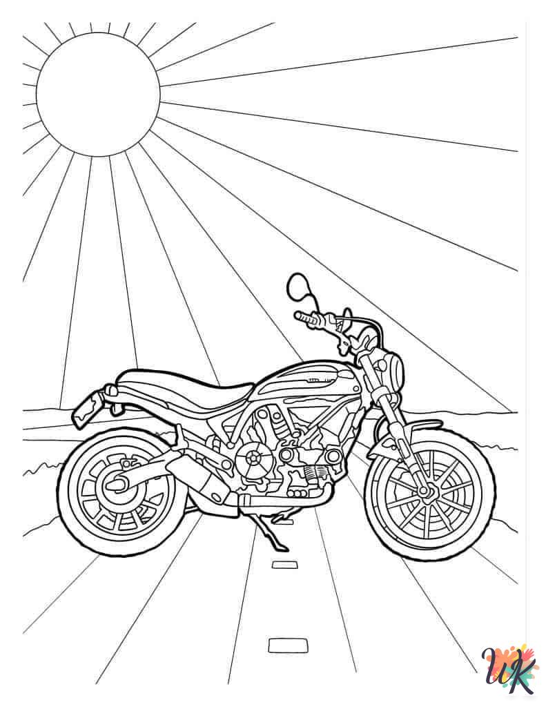 Motorcycle coloring pages free printable