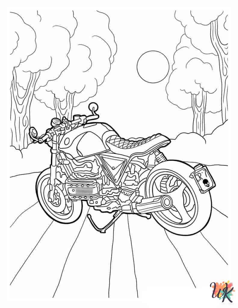 hard Motorcycle coloring pages