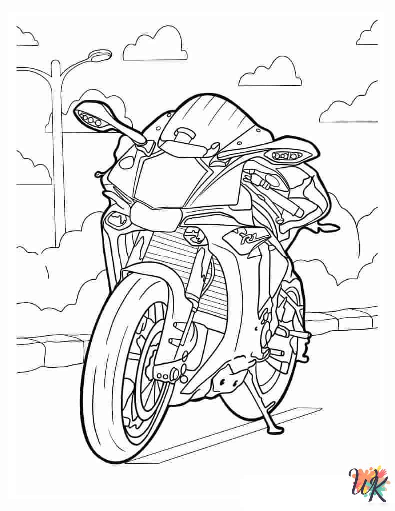 Motorcycle free coloring pages