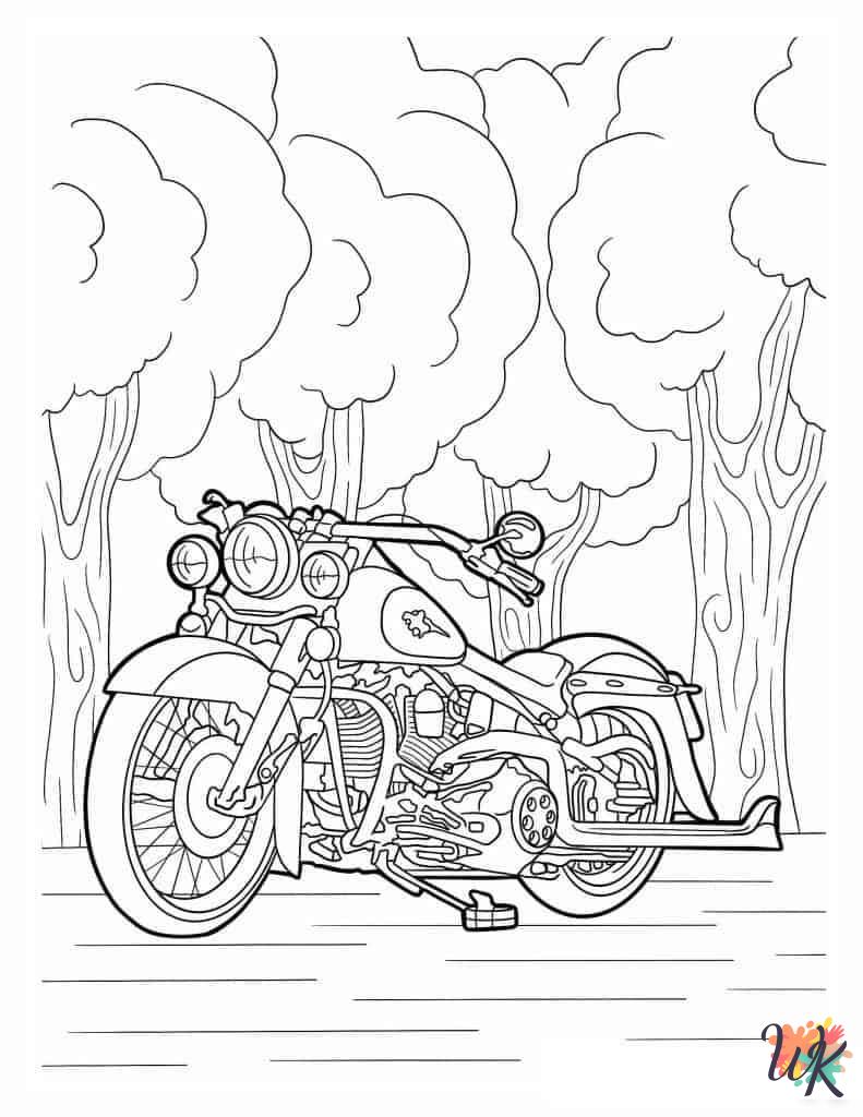 Motorcycle coloring pages for adults pdf