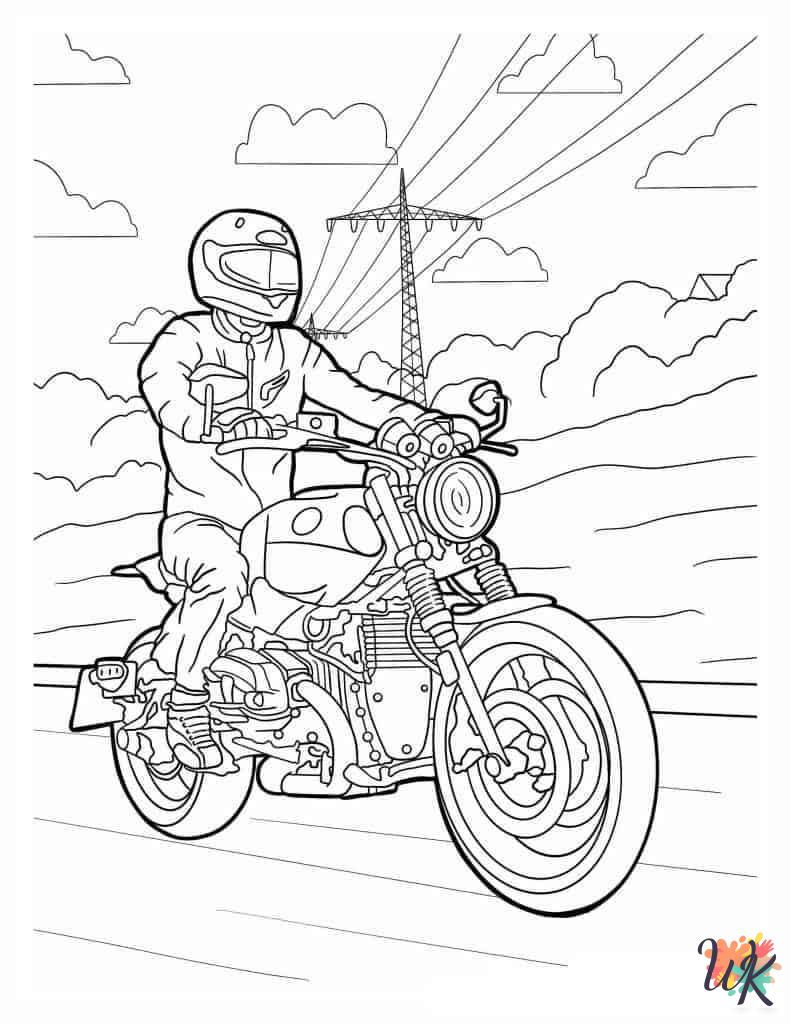 grinch cute Motorcycle coloring pages