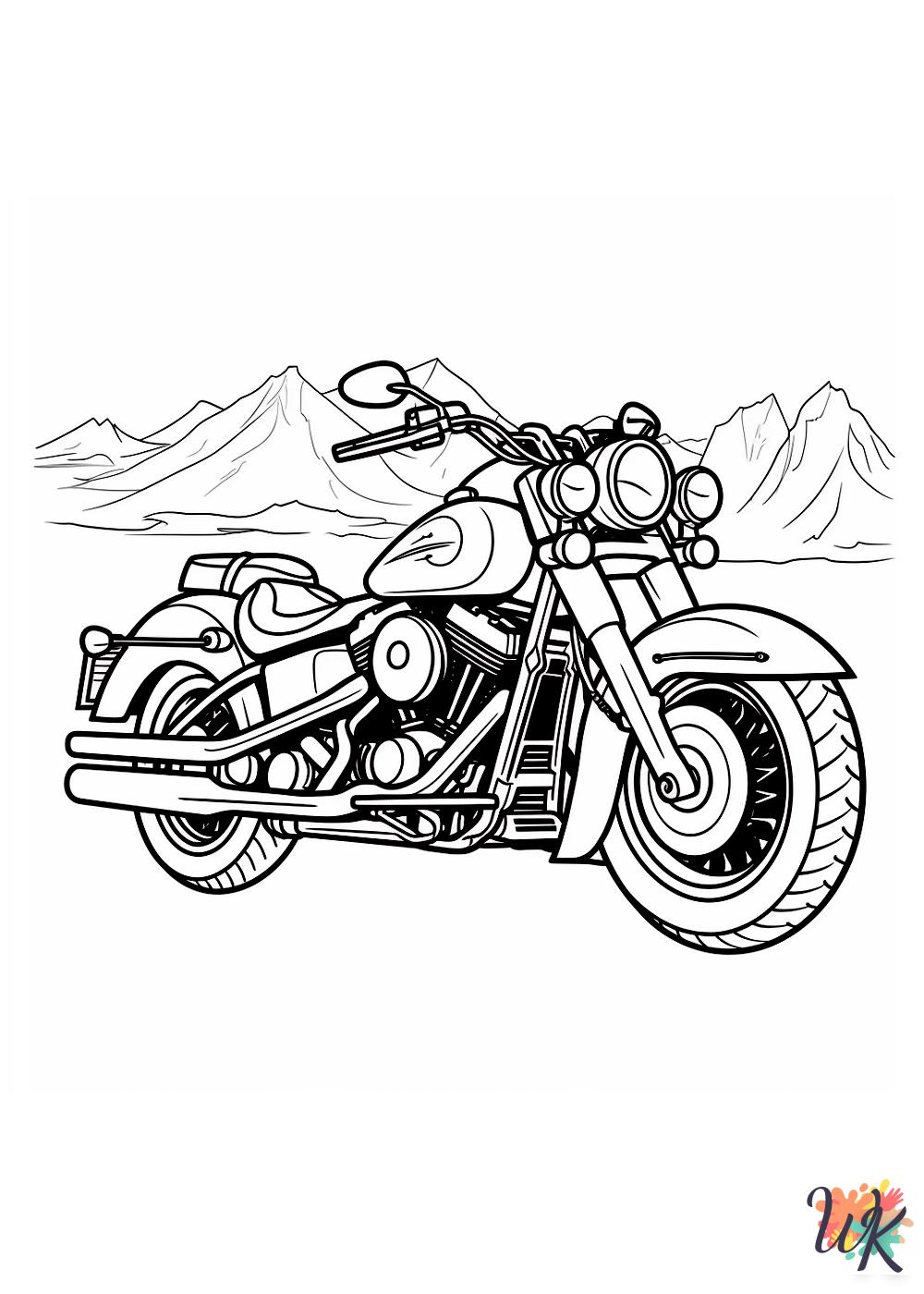 grinch cute Motorcycle coloring pages