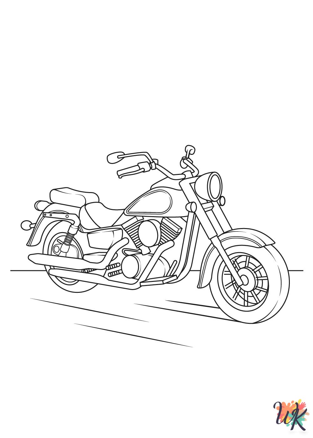 Motorcycle coloring pages for adults