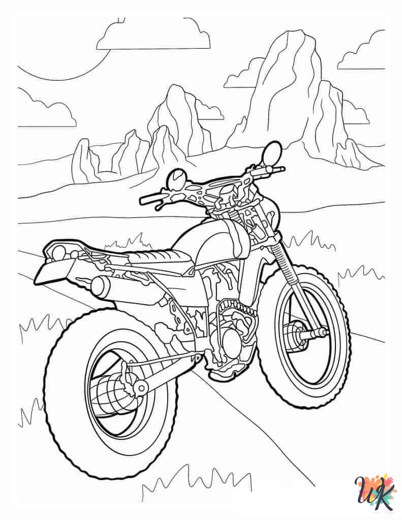 free coloring Motorcycle pages 1
