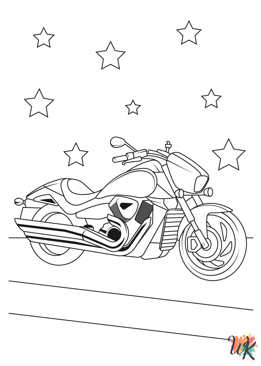 Motorcycle coloring pages for kids