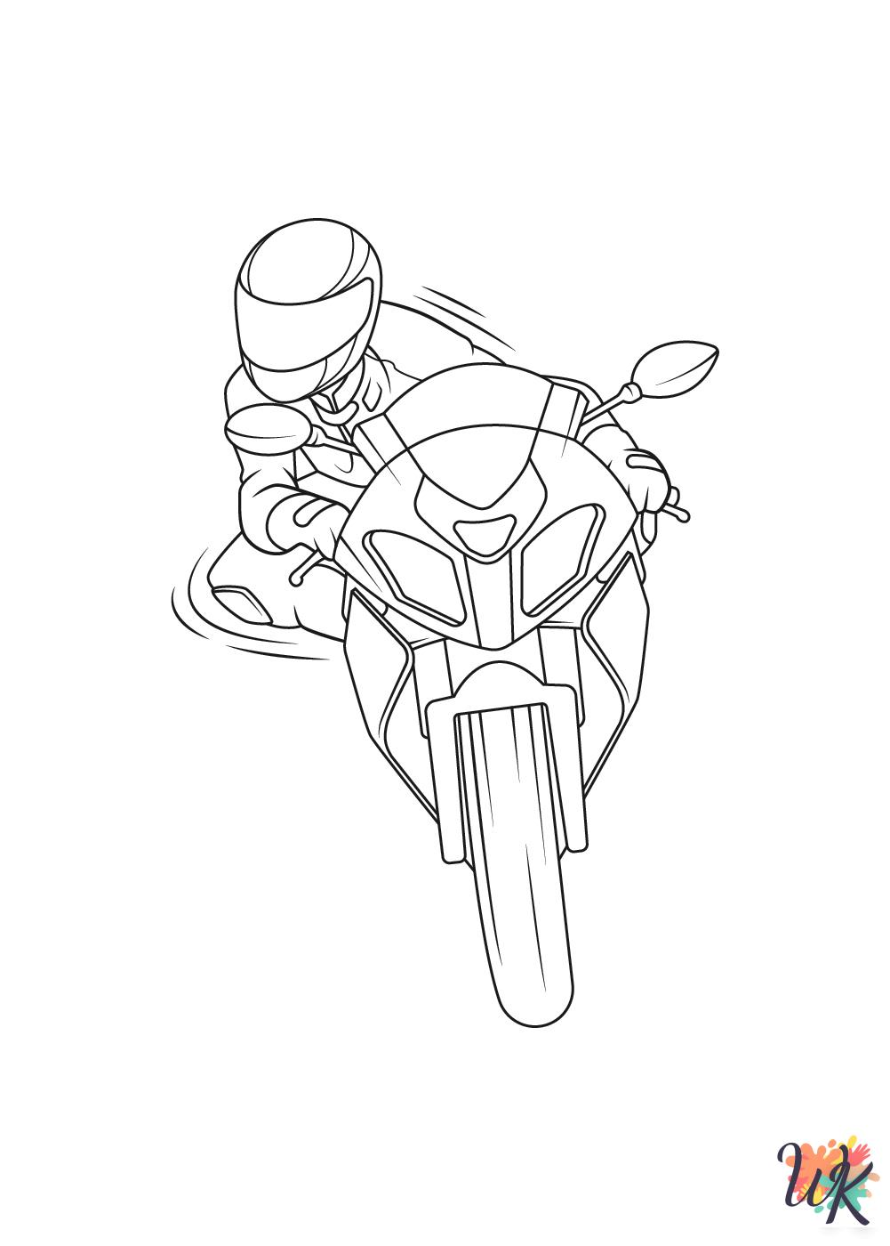 free Motorcycle coloring pages printable
