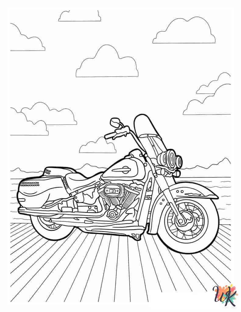 merry Motorcycle coloring pages