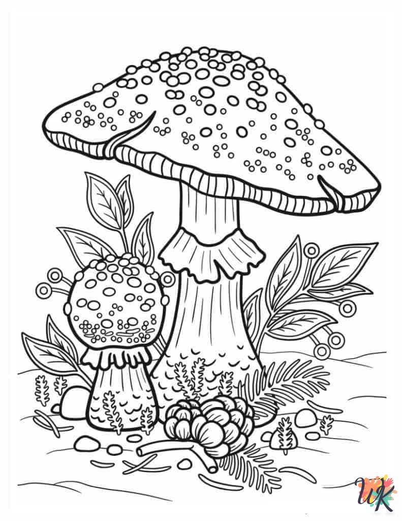 preschool Mushroom coloring pages