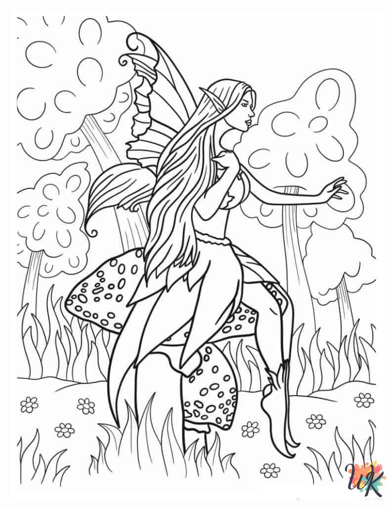 Mushroom decorations coloring pages