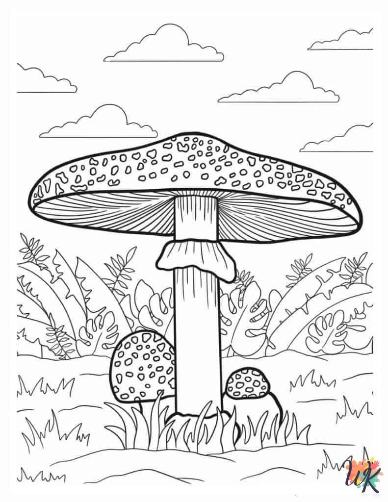 cute Mushroom coloring pages
