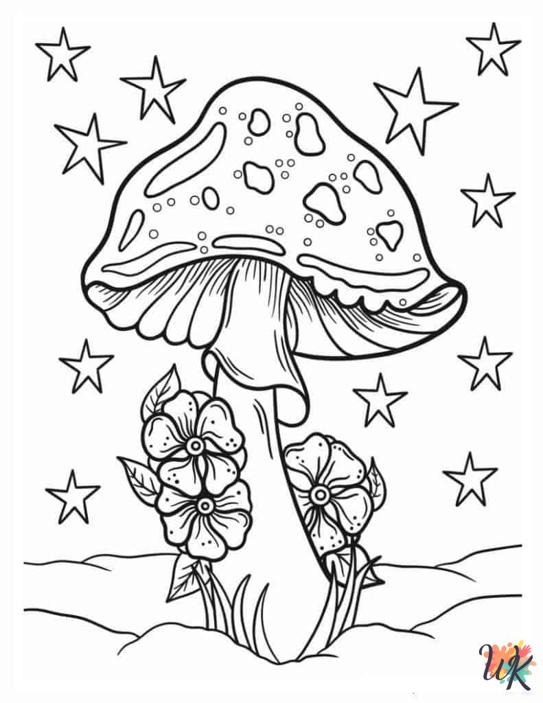 hard Mushroom coloring pages