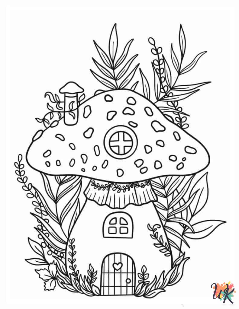 free coloring Mushroom pages