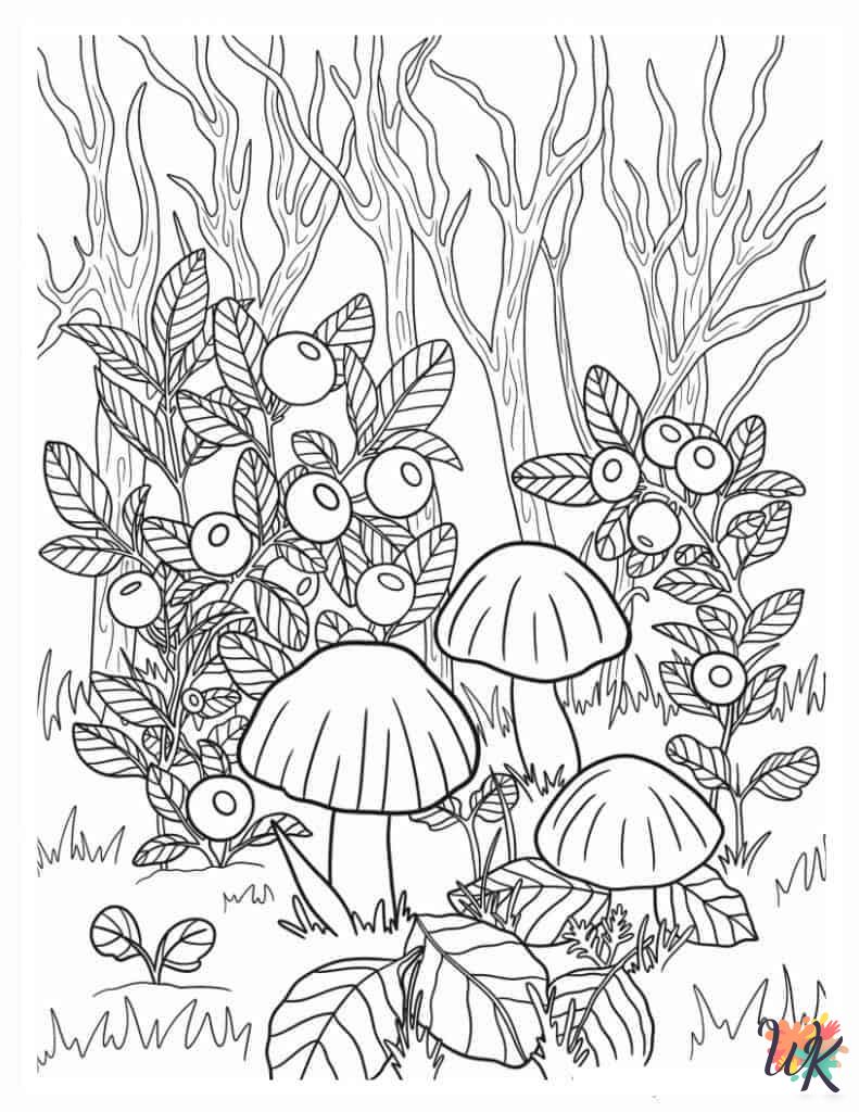 free Mushroom coloring pages printable