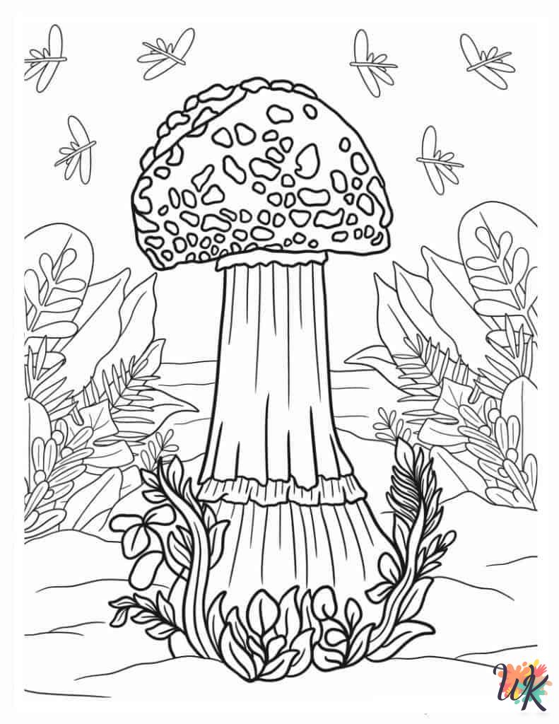 free Mushroom coloring pages pdf