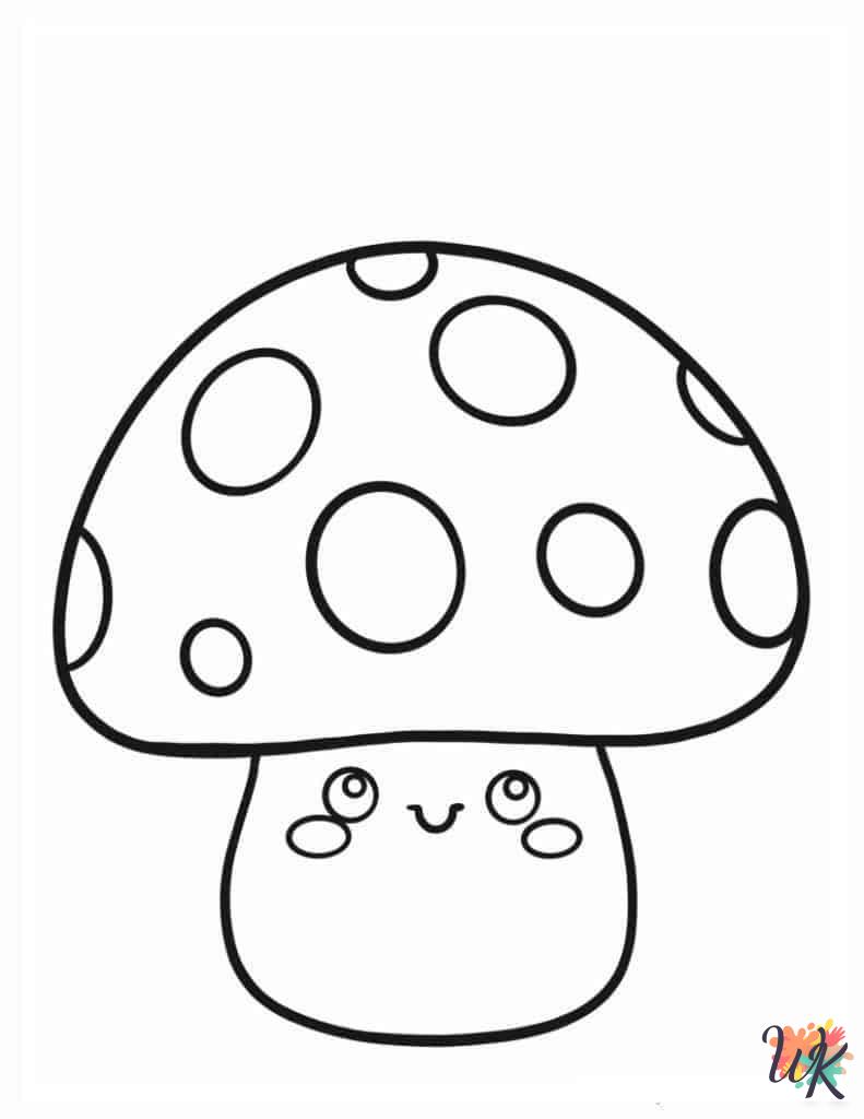 free Mushroom coloring pages printable