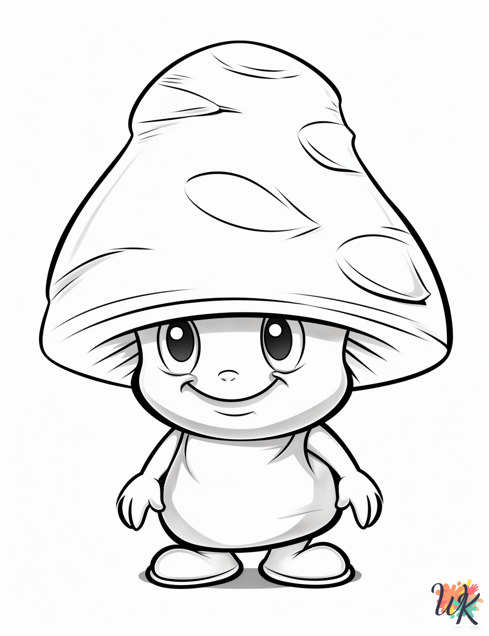 easy Mushroom coloring pages