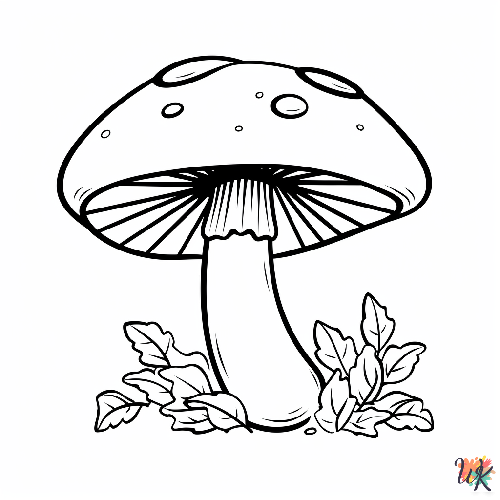 Mushroom cards coloring pages