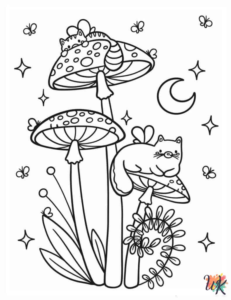 cute Mushroom coloring pages