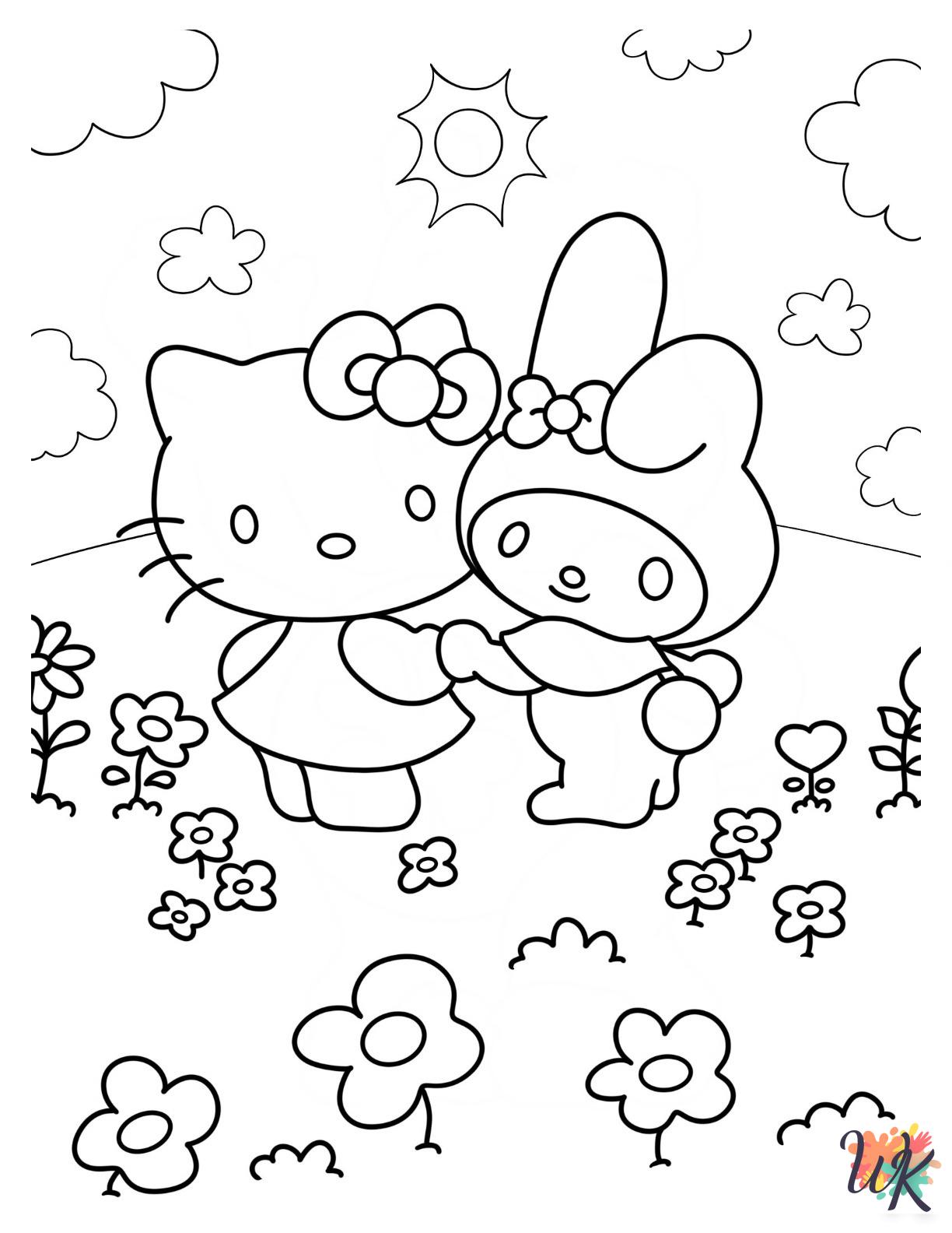 kawaii cute My Melody coloring pages
