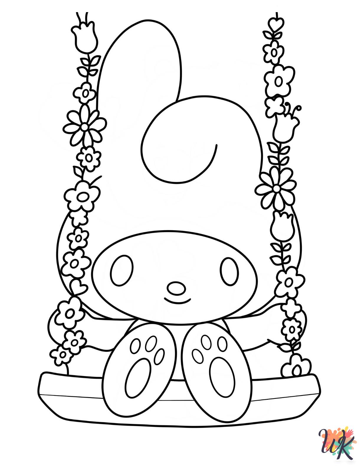 My Melody coloring pages for adults pdf