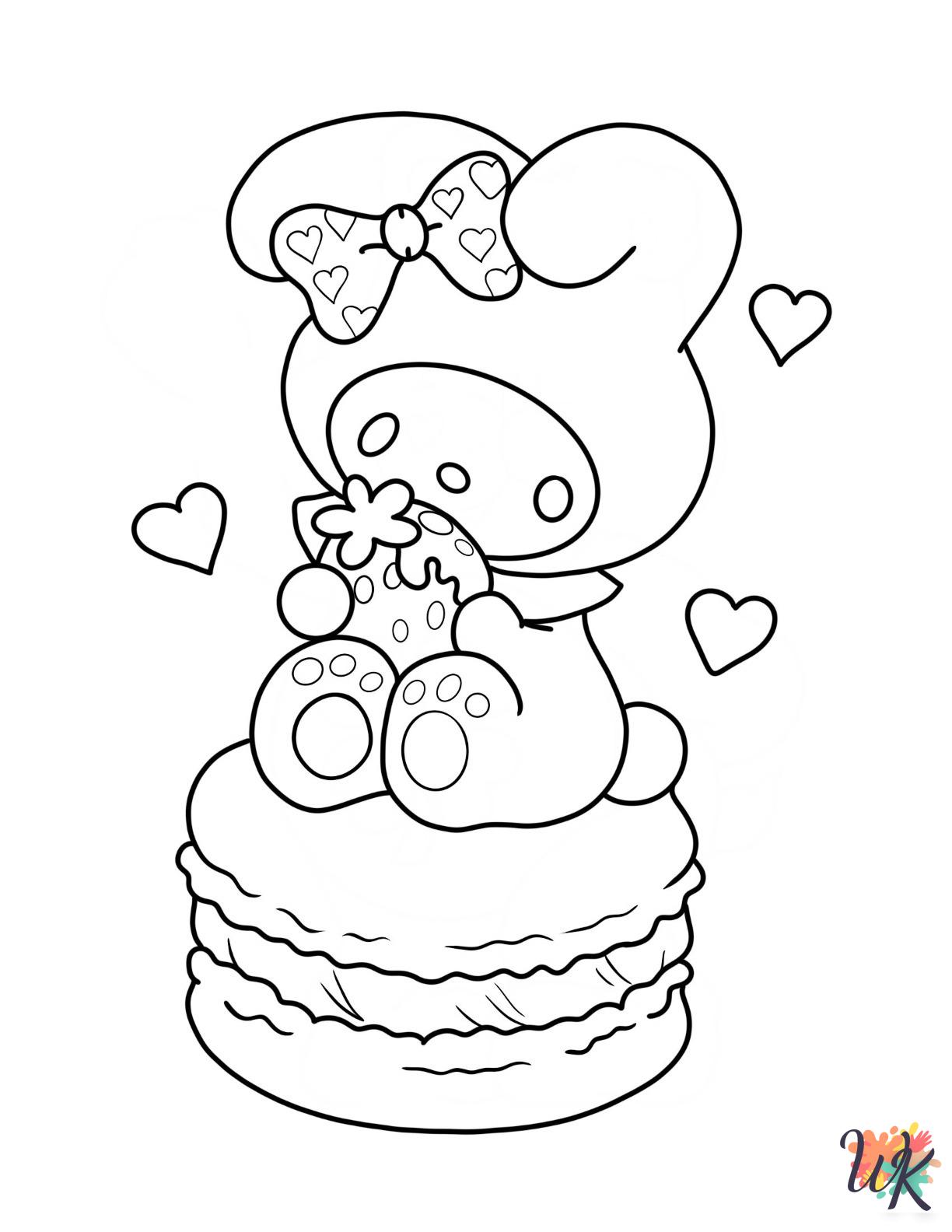 My Melody decorations coloring pages