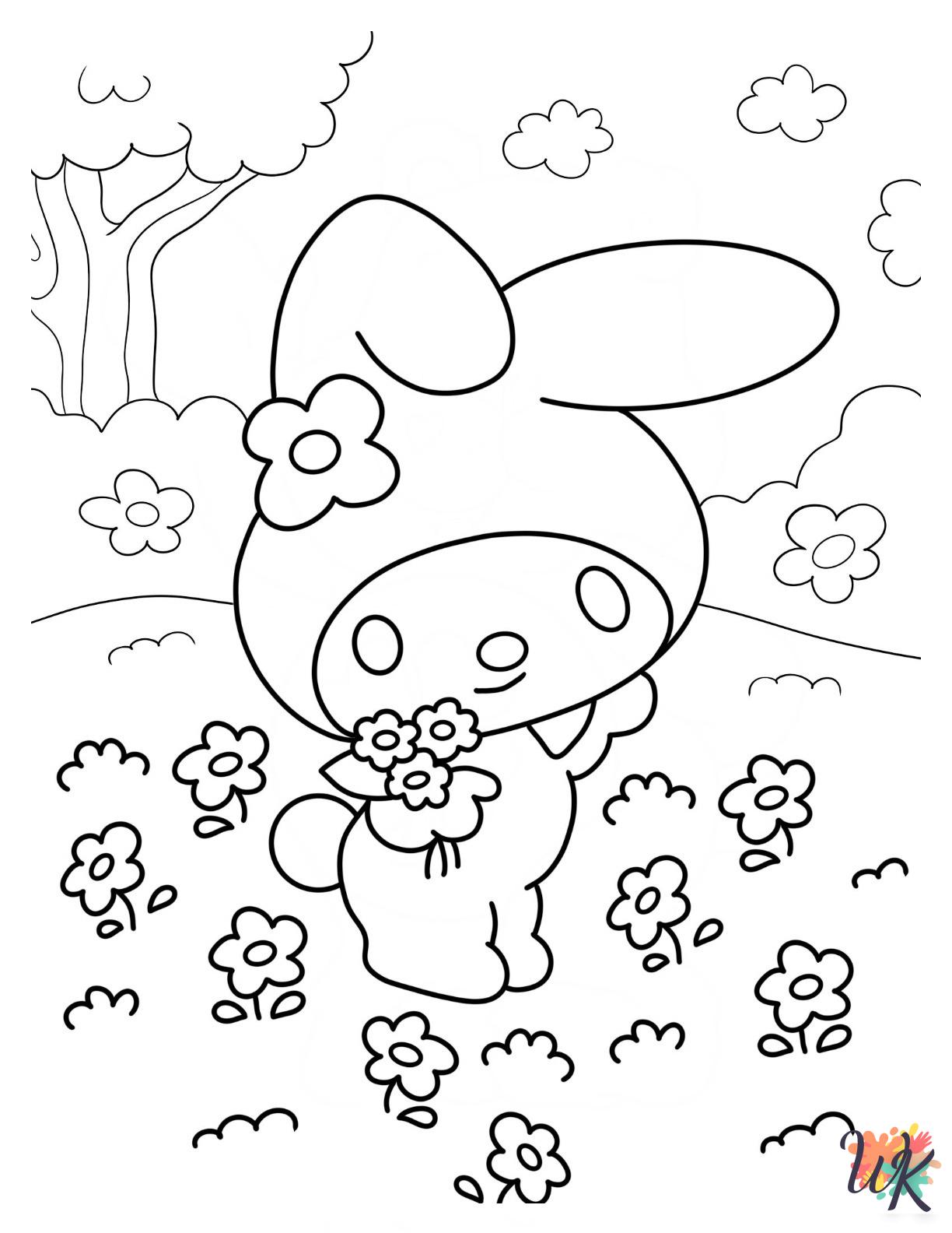 grinch My Melody coloring pages