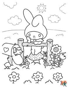 24 My Melody Coloring Pages For Kids - Coloring PagesWK
