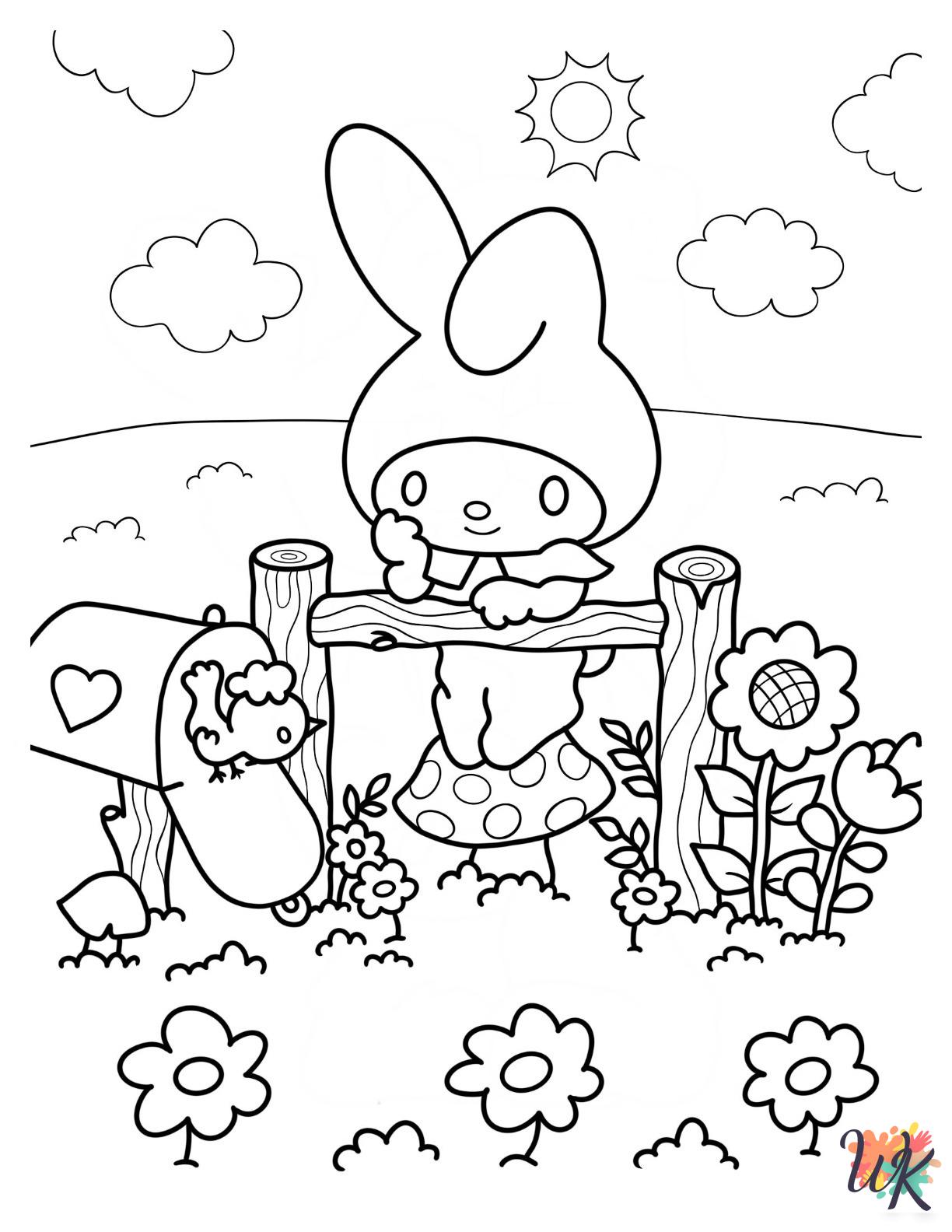 My Melody Coloring Pages 5