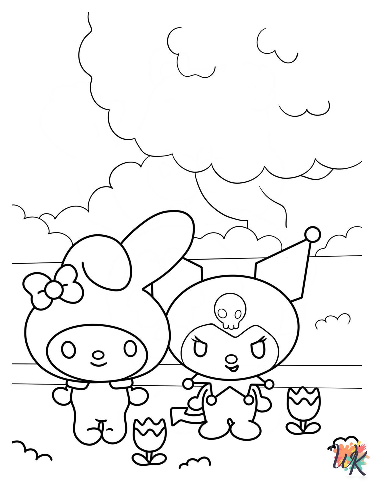 free adult My Melody coloring pages