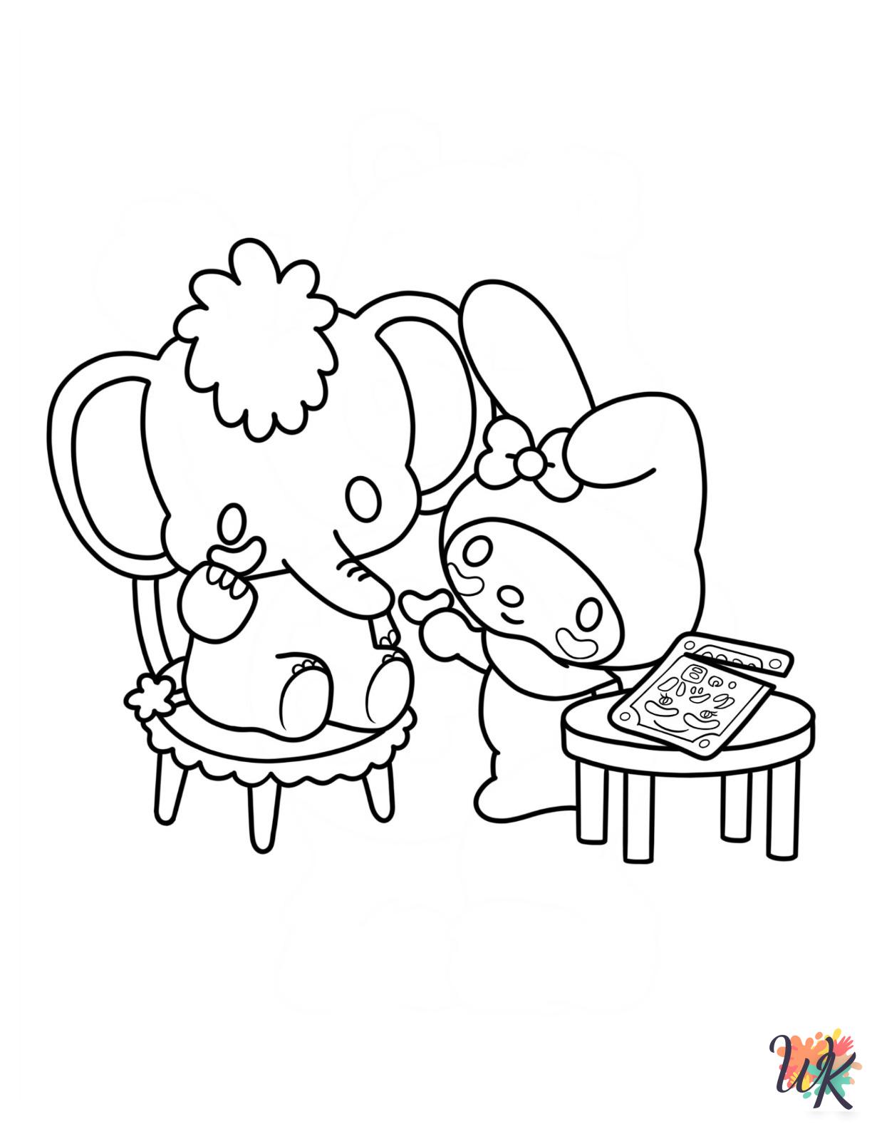 free coloring My Melody pages