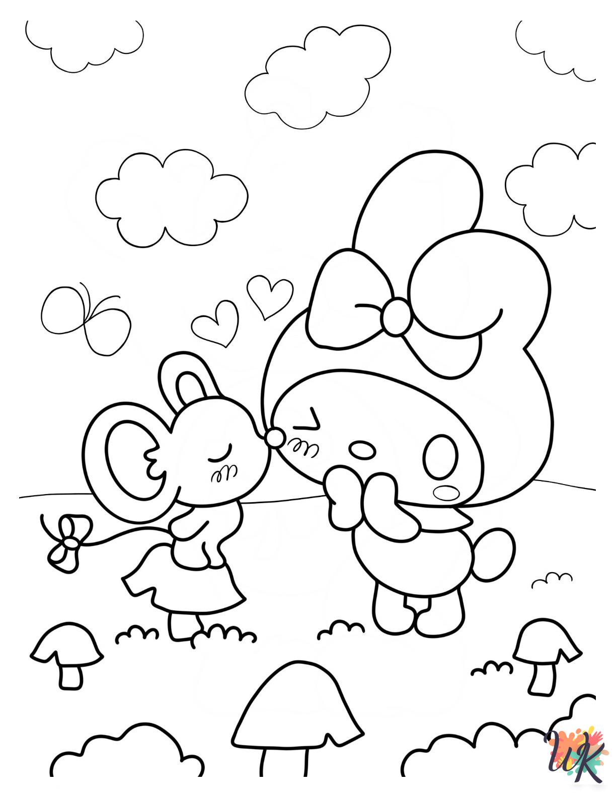 free My Melody coloring pages pdf