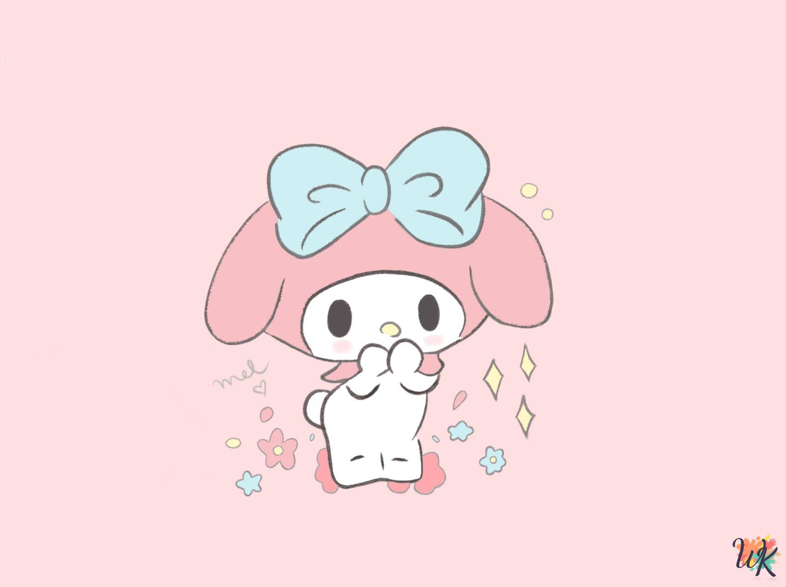 My Melody Coloring Pages 1 My Melody Coloring Pages