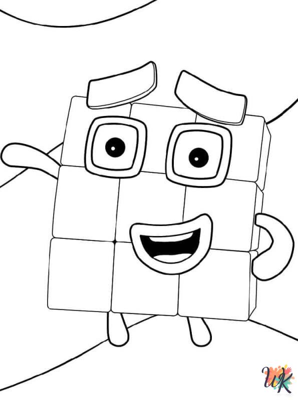 adult Numberblocks coloring pages