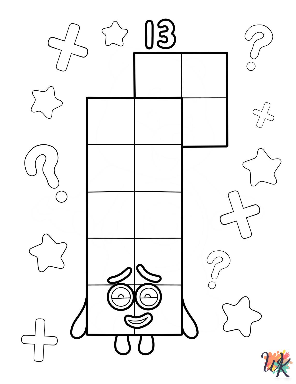Numberblocks coloring pages for adults pdf