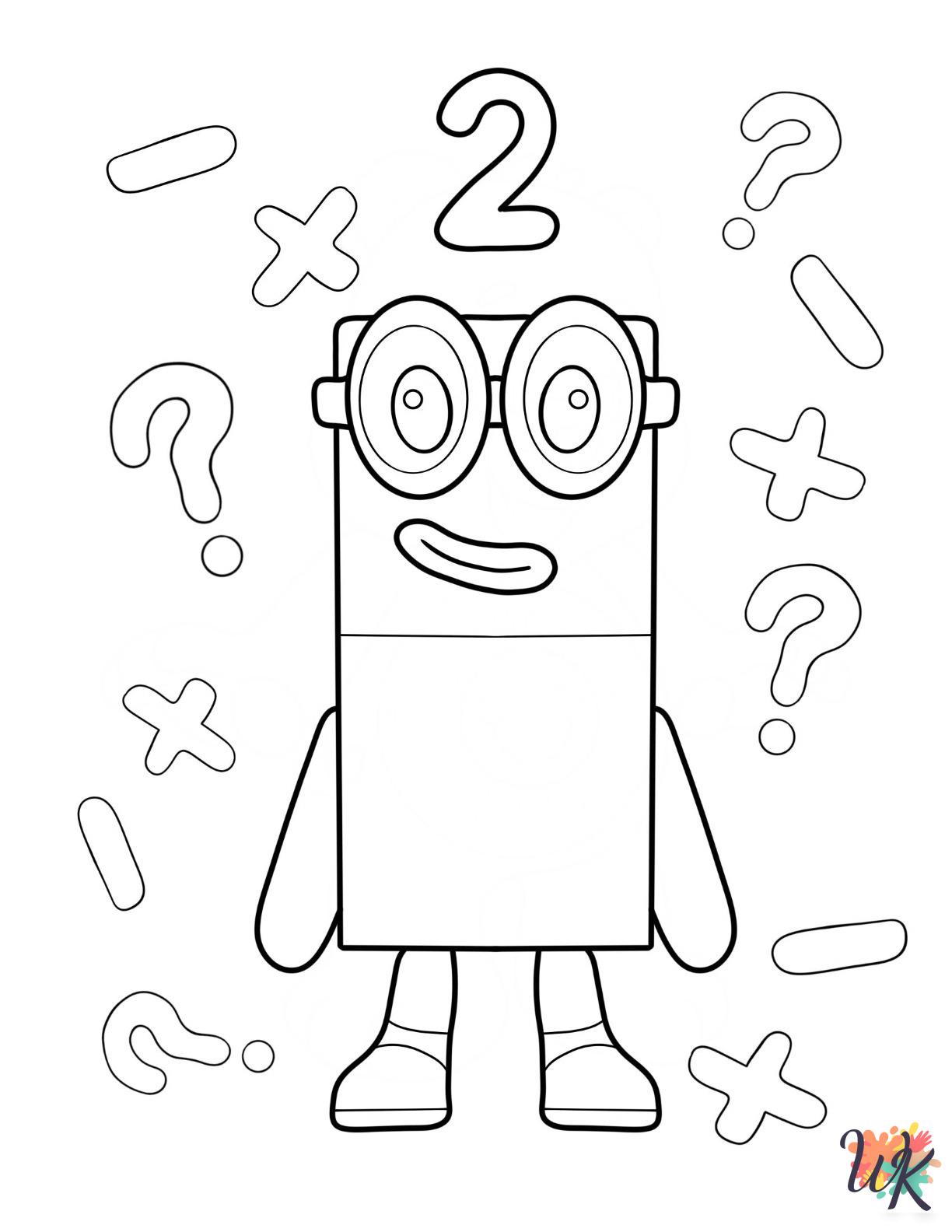 free adult Numberblocks coloring pages