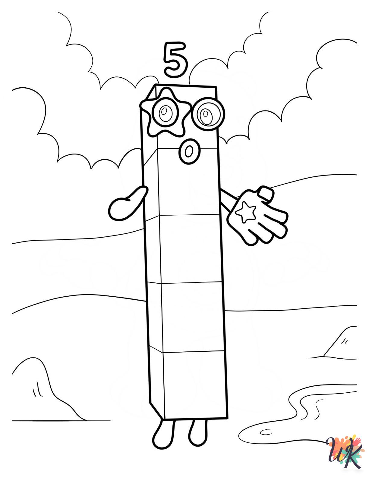 Numberblocks coloring pages to print 1